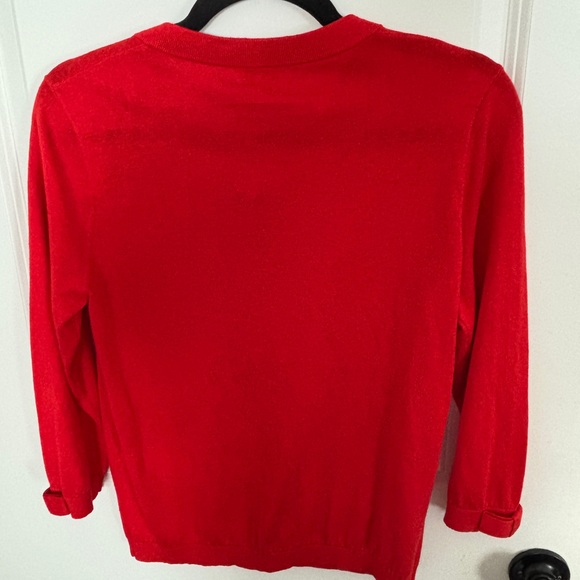 Red Kate Spade Somerset cardigan. Size medium. 70% silk and 30% cotton - Picture 7 of 10